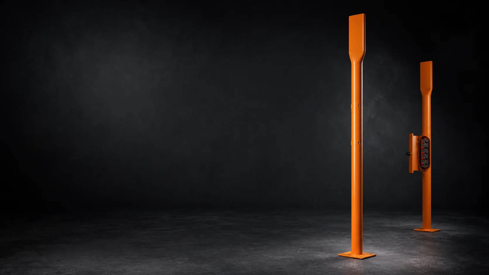 Cathodic protection test stations presented on a dark studio background