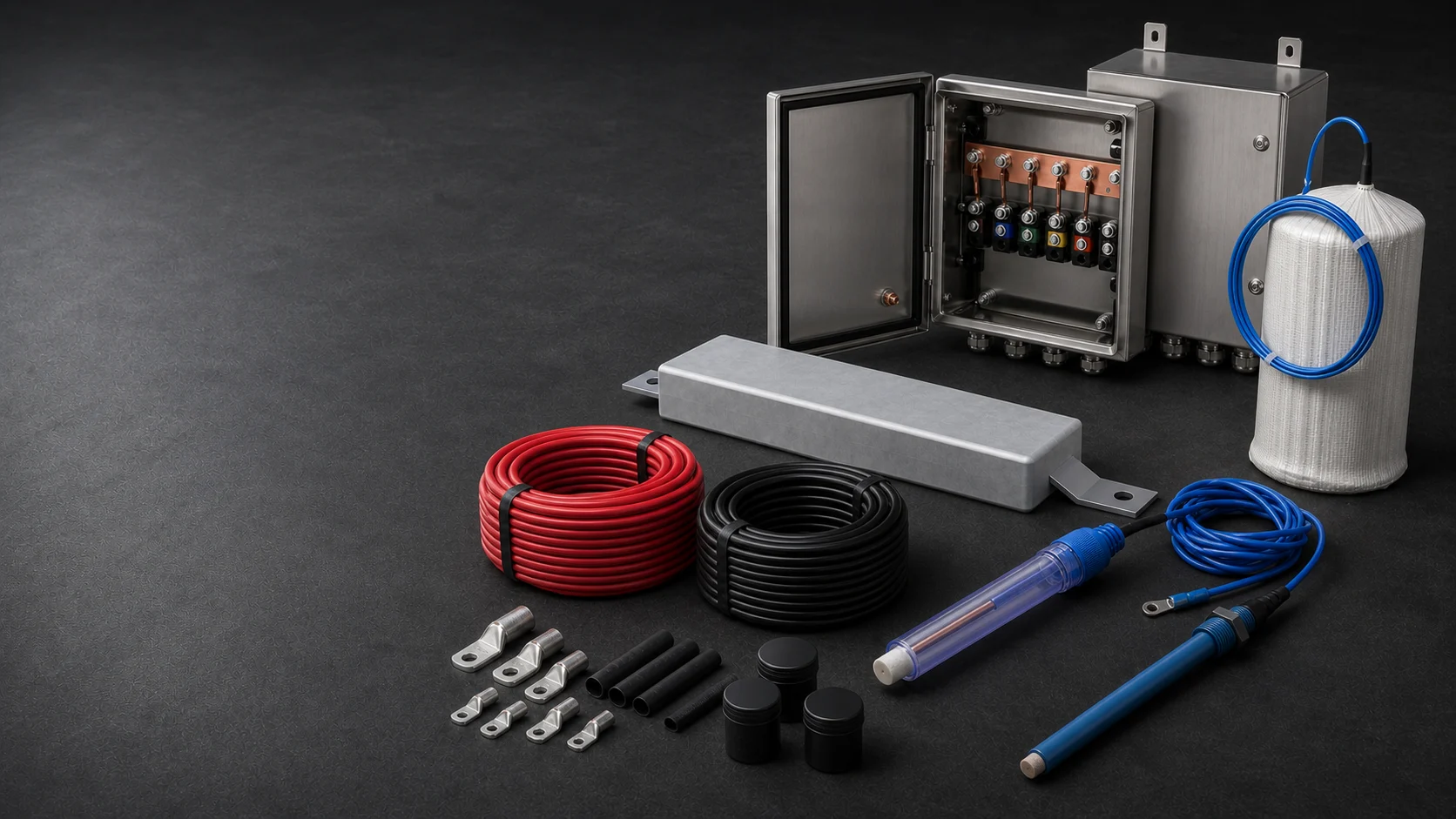 CathPro sacrificial anodes, monitoring hardware and connection materials